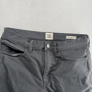 Flint Tinder Pants Men's 30x30 Gray Straight Chino Huckberry Preppy Outdoor